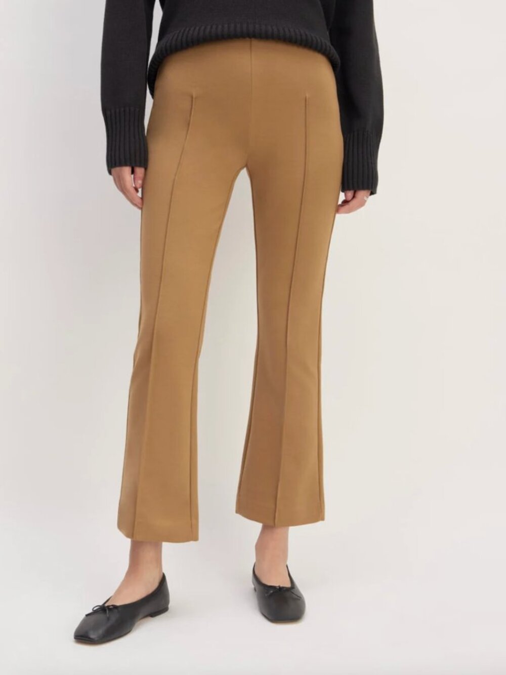 Everlane The Dream Kick Flare Pants Mid-Rise Toasted Coconut Tan Size Large
